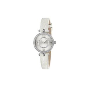 Gucci Model 2000 Watch, 24mm - Silver Dial with Diamonds, White Alligator Strap
