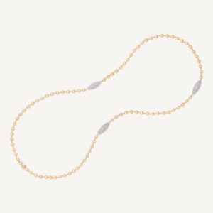 18K Yellow Gold Diamond Pignet Necklace, 36"