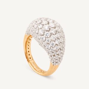 18K Yellow Gold Diamond Cocktail Ring