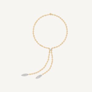 18K Yellow Gold Diamond Pignet Double Lariat, 17.25"