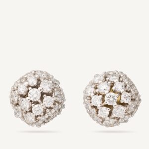 18K Yellow Gold Diamond Stud Earrings, 0.39"