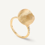 18K Yellow Gold Ring with Diamonds