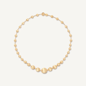 18K Yellow Gold Bead Graduated Necklace, 16.75"