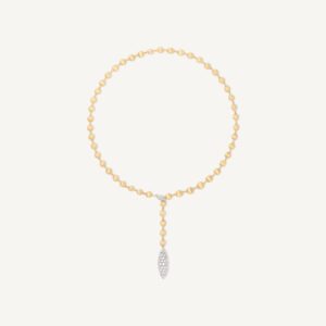 18K Yellow Gold Diamond Pignet Lariat, 17.25"