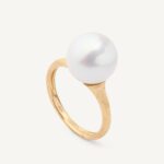 18K Yellow Gold Pearl Ring
