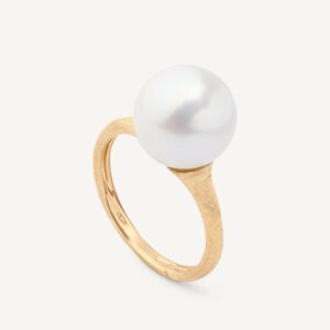 18K Yellow Gold Pearl Ring