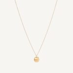 18K Yellow Gold Pendant Necklace with Diamonds, 31.5"