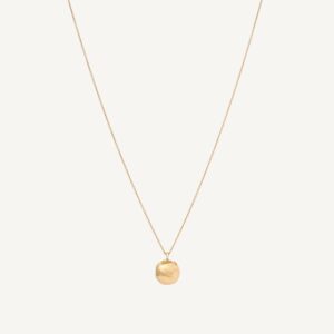 18K Yellow Gold Pendant Necklace with Diamonds, 31.5"