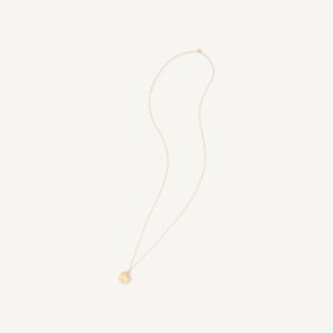18K Yellow Gold Pendant Necklace with Diamond Cluster, 31.5"