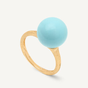 18K Yellow Gold Turquoise Ring