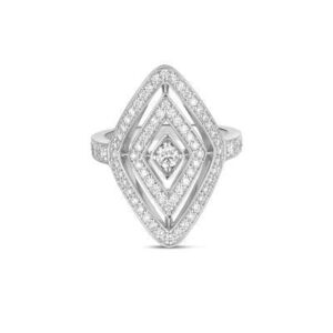 18K White Gold Diamante Diamond Ring
