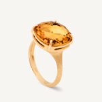 18K Yellow Gold Citrine Cocktail Ring
