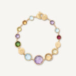 18K Yellow Gold Gemstone Graduated Bracelet, 7.25"