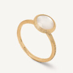 18K Yellow Gold Mother of Pearl Stackable Ring