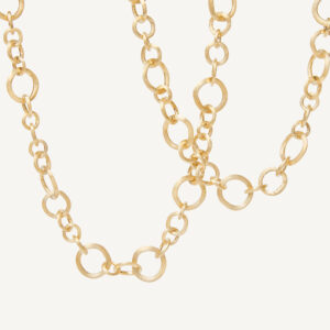 18K Yellow Gold Link Necklace, 36"