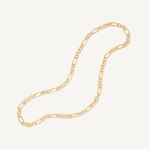 18K Yellow Gold Alternating Link Necklace, 36"