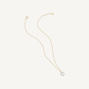18K Yellow Gold Diamond Link Pendant Necklace, 16.5"