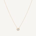 18K Yellow Gold Diamond Pendant Necklace, 16.5"-18"