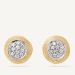 18K Yellow Gold Diamond Stud Earrings, 0.4"