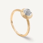 18K Yellow Gold Ring with Diamonds