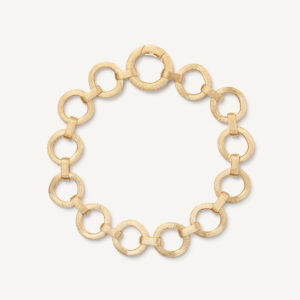 18K Yellow Gold Flat Link Bracelet, 7.25"
