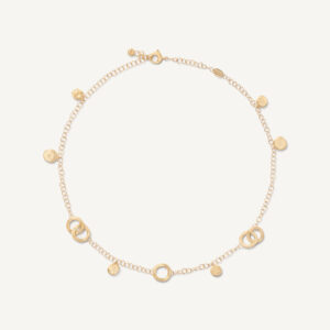 18K Yellow Gold Charm Necklace, 18.25"