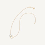 18K Yellow Gold Diamond Infinity Necklace, 16.5"-18"