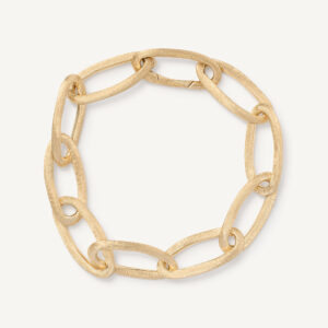 18K Yellow Gold Oval Link Bracelet, 7.75"