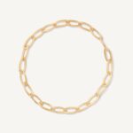 18K Yellow Gold Oval Link Necklace, 17.75"