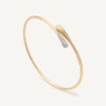 18K Yellow Gold Hugging Bangle with Diamonds