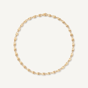 18K Yellow Gold Small Link Necklace, 17.75"
