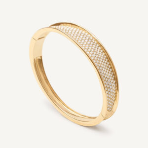 18K Yellow Gold Diamond Cuff
