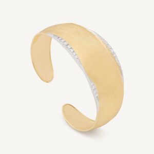 18K Yellow Gold Large Cuff with Diamonds