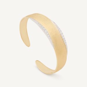 18K Yellow Gold Medium Cuff with Diamonds