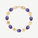 18K Yellow Gold Charoite Necklace, 17.75"