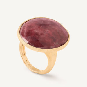 18K Yellow Gold Thulite Cocktail Ring