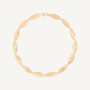 18K Yellow Gold Petal Necklace, 17.75"