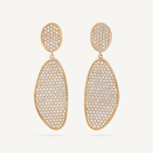 18K Yellow Gold Diamond Convertible Earrings, 2.6"