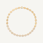 18K Yellow Gold Diamond Petal Necklace, 18.25"