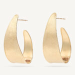 18K Yellow Gold Graduated Hoops, 1.2"