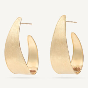 18K Yellow Gold Graduated Hoops, 1.2"