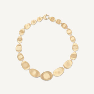 18K Yellow Gold Petal Graduated Petal Necklace, 18"