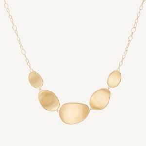 18K Yellow Gold Petal Halfsie Petal Necklace, 16.5"-18"