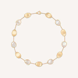 18K Yellow Gold Mother of Pearl Necklace, 16.75"