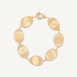 18K Yellow Gold Petal Bracelet, 7"