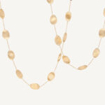 18K Yellow Gold Petal Necklace, 36"