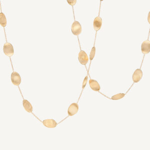 18K Yellow Gold Petal Necklace, 36"