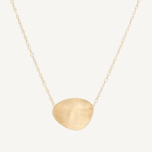 18K Yellow Gold Medium Petal Pendant Necklace, 16.5"-18"