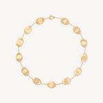 18K Yellow Gold Petal Necklace, 17"