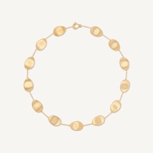 18K Yellow Gold Petal Necklace, 17"